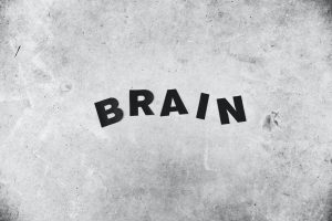 background of brain inscription on rugged wall